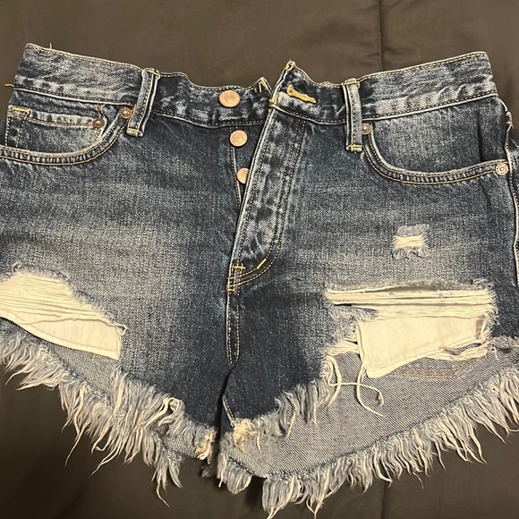 Free People denim cutoff shorts - Picture 1 of 3